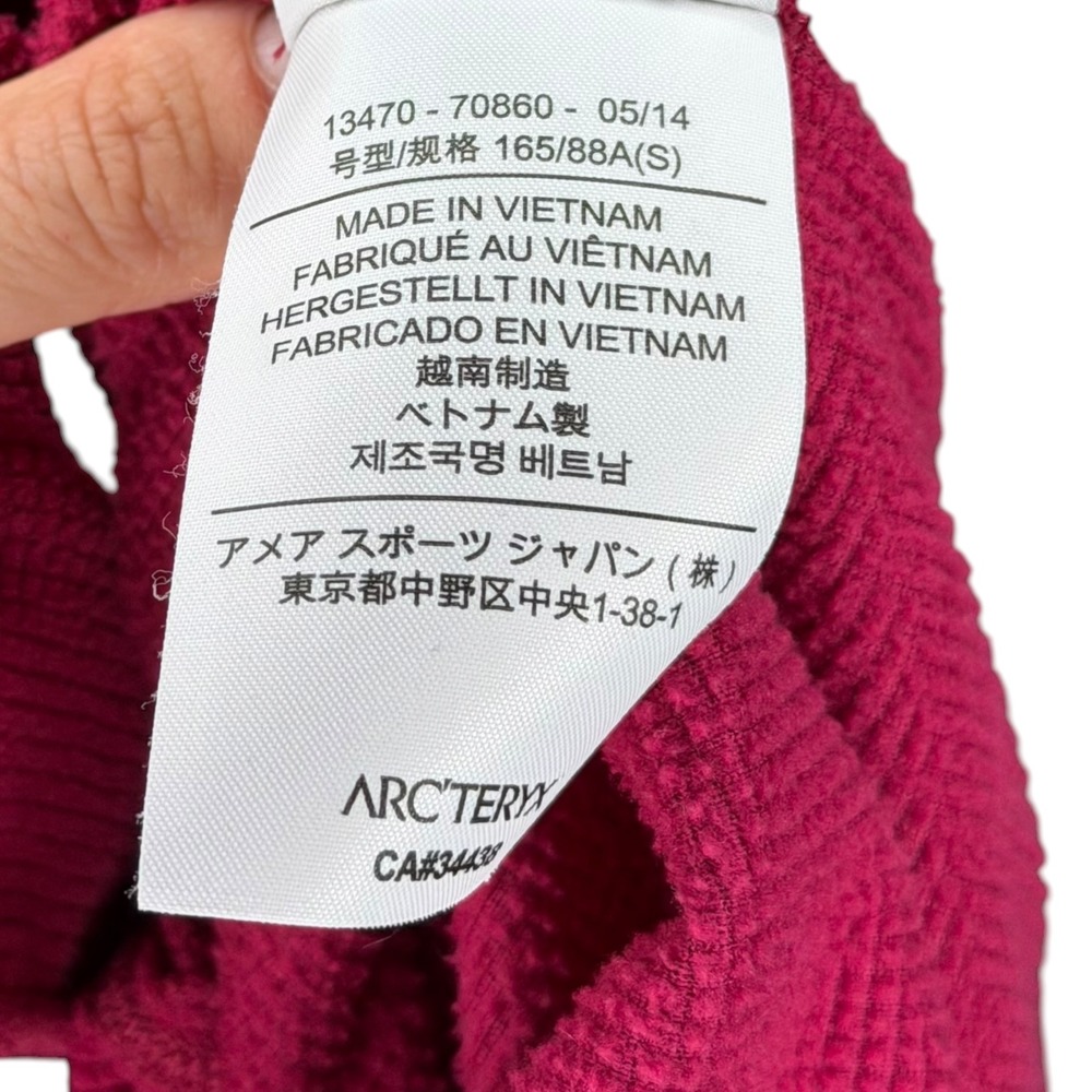 ARCTERYX Rho AR Zip Neck Pink Waffle Knit Pullover Women's Small FLAWED - Picture 8 of 10